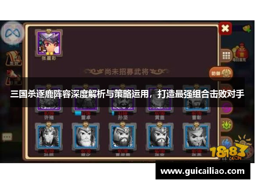 三国杀逐鹿阵容深度解析与策略运用，打造最强组合击败对手